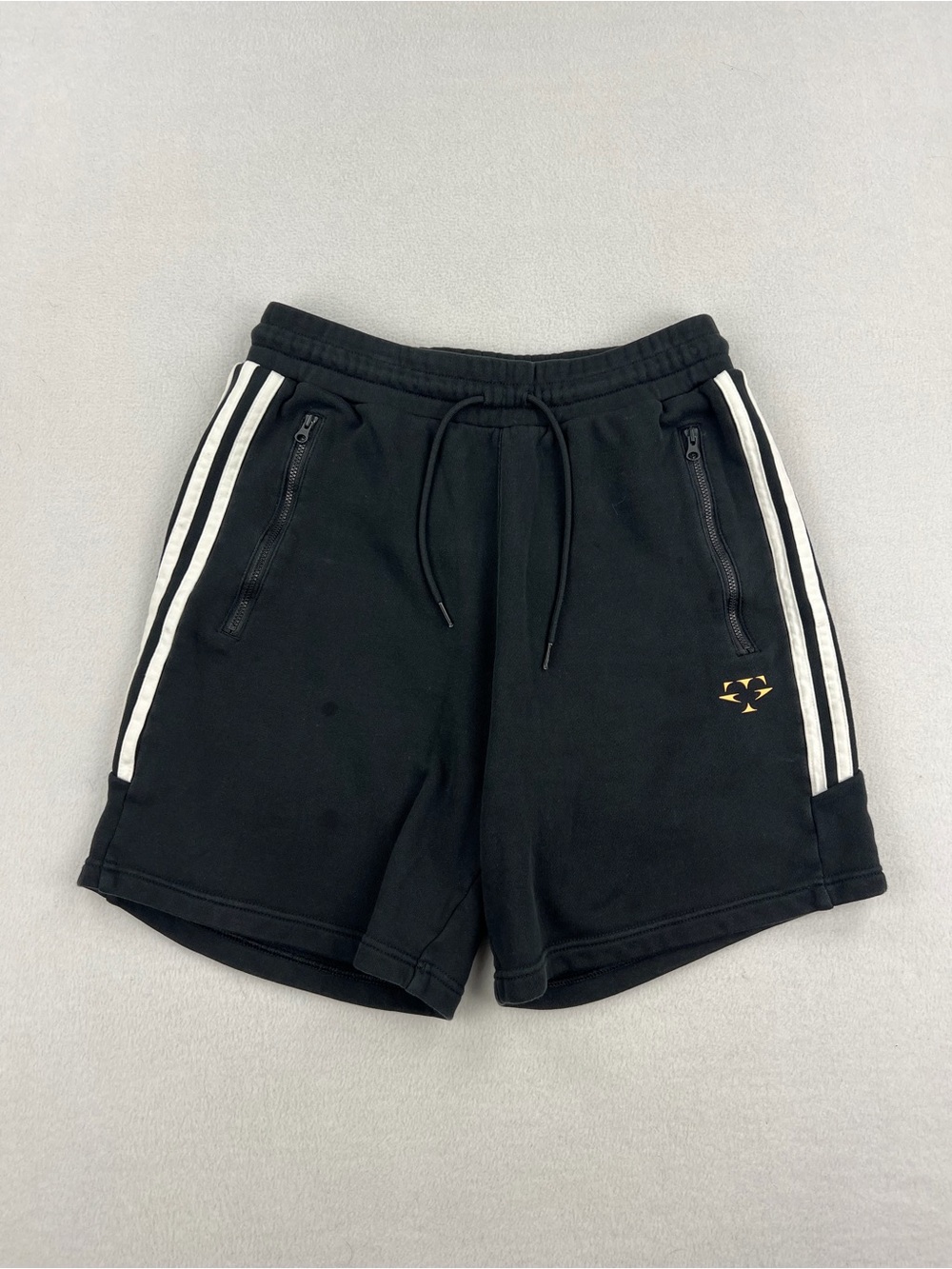 Adidas Men Tre Young Winterized Fleece Black Fleece Shorts Classic 3 Stripe Sz M